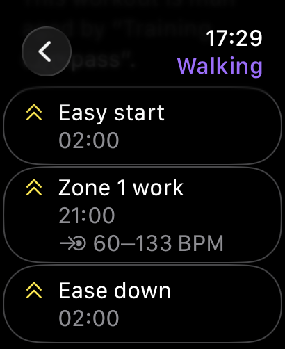 Watch · Warm-up, main work and cooldown